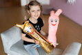 PLYŠ Bludišťák 56cm zlatý maskot *PLYŠOVÉ HRAČKY*