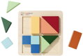 EICHHORN DŘEVO Montessori čtverce puzzle baby vkládačka na desce