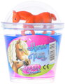 Sliz barevný zábavná hmota s koníkem 10cm Horse Friends 4 druhy v kelímku