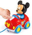 CLEMENTONI Baby autíčko tahací s myškou Mickey Mouse plast pro miminko