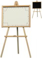 DŘEVO Tabule školní stojanová bílá na psaní fixy / magnetická 2v1