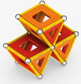 GEOMAG Classic Panels oranžová 78 dílků Eko magnetická STAVEBNICE