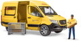 BRUDER 02670 Auto Mercedes-Benz Sprinter DHL set s řidičem a doplňky