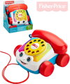 FISHER PRICE Telefon baby klasický tahací s obličejem pohyblivé oči pro miminko