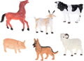 Zvířata domácí farma 10-14cm plastové figurky zvířátka 6 druhů
