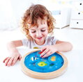 HAPE DŘEVO Baby puzzle kruhové moře skládačka v rámečku pro miminko