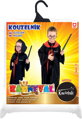 KARNEVAL Šaty plášť kouzelník 3-7 let (104-136cm) s kapucí a brýlemi *KOSTÝM*