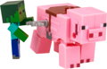 MINECRAFT Zvířátko natahovací set s postavičkou na klíček 4 druhy