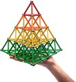 Stavebnice magnetická 250 dílků skládačka plast/kov v krabici