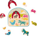 B-TOYS DŘEVO Baby puzzle farma vkládací na desce 8 dílků *DŘEVĚNÉ HRAČKY*