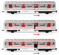Metro MHD Praha kovové 16cm zpětný chod 1 vagon metra v krabici