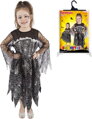 KARNEVAL Šaty čarodějnice Halloween vel.M (116-128cm) 6-8 let *KOSTÝM*