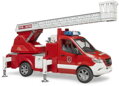 BRUDER 02673 Auto hasiči Mercedes Benz Sprinter stříká vodu na baterie Světlo Zvuk