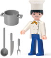 EFKO IGRÁČEK Kuchař povolání set figurka kloubová s doplňky