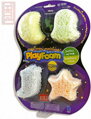 PlayFoam pěnová kuličková modelína set 4 barvy svítí ve tmě fosforeskuje