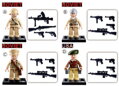 SLUBAN ARMY WWII Mini figurka voják 12 druhů set s doplňky ke stavebnici plast