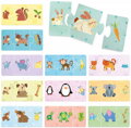 ADC HEADU Logika puzzle naučná skládačka 12 trojic zvířátka mláďátka