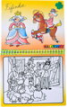 Omalovánky vodové Čtyřlístek 4 listy 20x17cm set s magickým perem