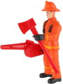 Figurka hasič 10cm set s doplňky různé druhy plast