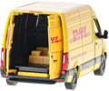 KINSMART Auto model dodávka 1:48 Mercedes-Benz DHL 13cm kov PB