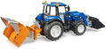 BRUDER 02187 Traktor New Holland T5 + plošina, balík, čelní nakladač