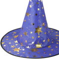 KARNEVAL Klobouk čarodějnický hvězdičky modrý *KARNEVALOVÝ DOPLNĚK*