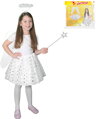 KARNEVAL Šaty tutu sukně anděl s křídly a doplňky 3-7 let (104-146cm) *KOSTÝM*