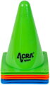 ACRA Kužely tréninkové barevné 18cm plastové set 6ks mix barev