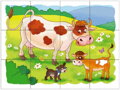 DINO DŘEVO Kubus set 12ks Na farmě obrázkové kostky