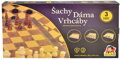 DŘEVO Hra šachy dáma backgamon 3v1 *SPOLEČENSKÉ HRY*