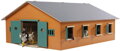 KIDS GLOBE Stáje pro koně 1:24 se 7 boxy DŘEVĚNÁ STAVEBNICE