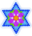HAMA Midi podložka na zažehlovací korálky hvězda + srdce set 2ks na kartě