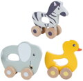 DŘEVO Zvířátko baby na kolečkách 3 druhy *DŘEVĚNÉ HRAČKY*
