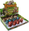 Dinosaurus pravěký ještěr skákací zvířátko na natažení 20cm plast 3 barvy