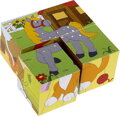 WOODY DŘEVO Kostky obrázkové 5cm statek set 4ks kubus *DŘEVĚNÉ HRAČKY*