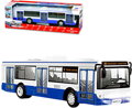 Autobus MHD 28cm česky hlásí zastávky funkční dveře na baterie Světlo Zvuk CZ