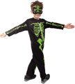 KARNEVAL Šaty kostlivec neon vel. S (105-116cm) 4-6 let *KOSTÝM*