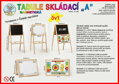 Tabule stojanová skládací A dřevo 5 v 1