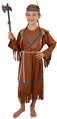 KARNEVAL Šaty Indiánka s čelenkou vel. M (117-128 cm) 6-8 let *KOSTÝM*