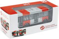Autobus kovový červený PID Praha MHD volný chod