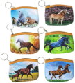 Peněženka dětská koníci 11x9cm na zip 6 druhů v sáčku