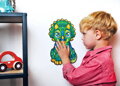 PUZZLER DŘEVO Milý Charlie 21x29cm dekorativní barevná skládačka 100 dílků