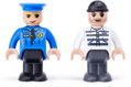 WOODY DŘEVO Auto Policie CZ set s vagonkem a 2 figurkami doplněk k vláčkodráze
