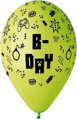 GEMAR Balónky nafukovací 26cm potisk narozeniny HAPPY B-DAY set 5ks