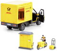 DICKIE Zásilková doprava auto DHL s figurkou a doplňky na baterie Světlo Zvuk