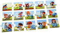 PUZZLIKA Baby dějové puzzle skládačka Výroba džínů velké dílky set 15ks