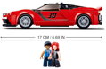 SLUBAN Model Bricks Auto červený italský sporťák 262 dílků + 2 figurky STAVEBNICE