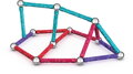 GEOMAG Glitter 60 dílků třpytivá Eko magnetická STAVEBNICE