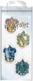 Mazaci guma tvarovaná erb kolejí Harry Potter set 4ks blister