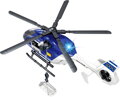 Vrtulník policejní modrá helikoptera Policie na baterie Světlo Zvuk